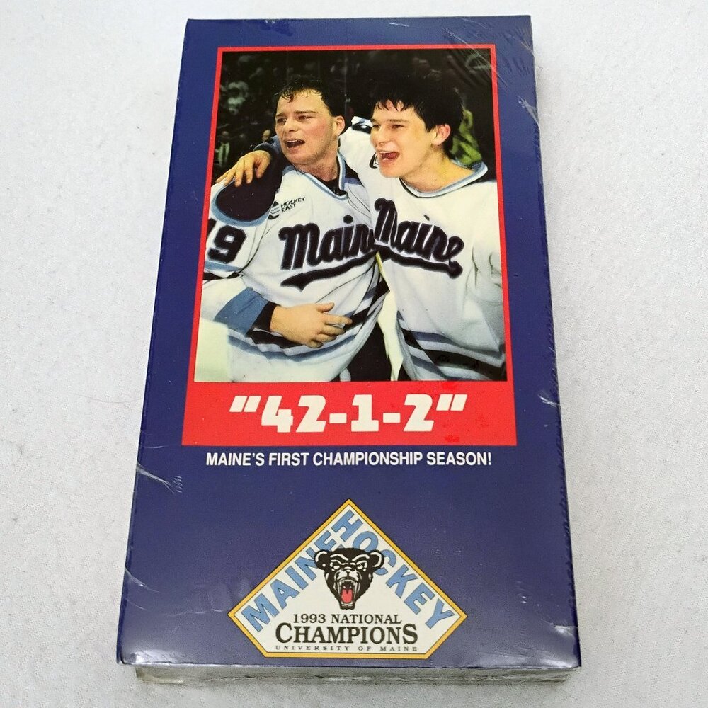 42-1-2 Maine's First Championship Season 1993 University Maine Hockey Sealed VHS